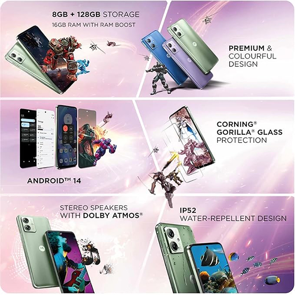 Buy Motorola G64 5G 12 GB RAM 256 GB Mint Green Mobile Phone - Vasanth and Co